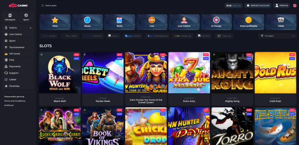 Systerm WOO Online Casino with Cryptocurrency Games