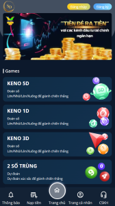 keno lottery app system 1d 3d 5d, dice, black version interface