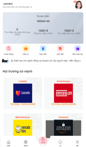 Order placement app system with commission rewards