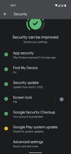 App security upgrade service via Google Play